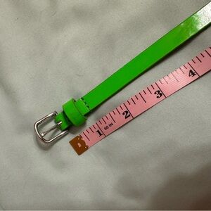 Coldwater Creek- Vibrant Green Belt w/Silver Buckle size XL-Polyurethane